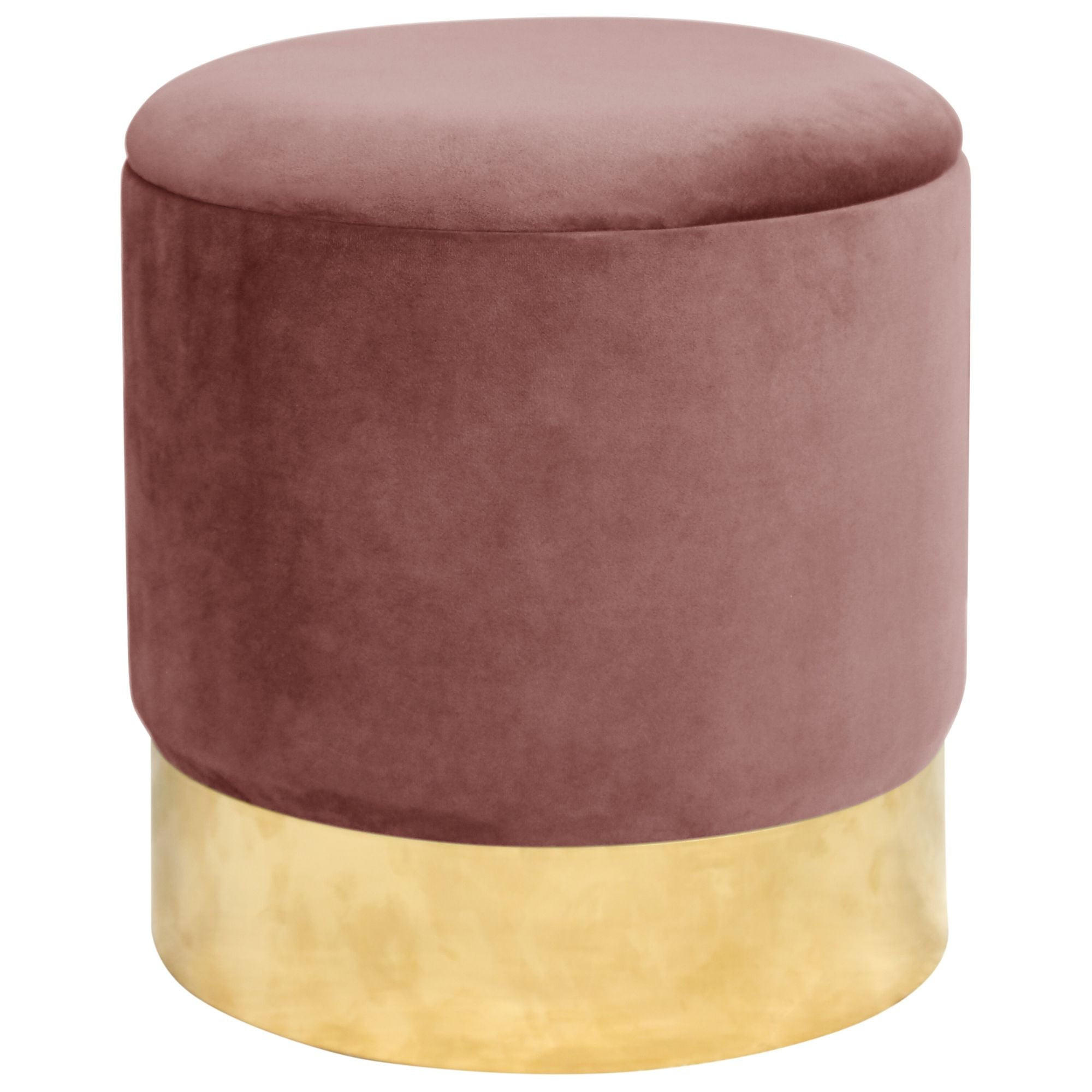RAUMHIRSCH FURNITURE SEDACÍ STOLEK s úložným prostorem, čalouněný stolek růžový 39/40/39