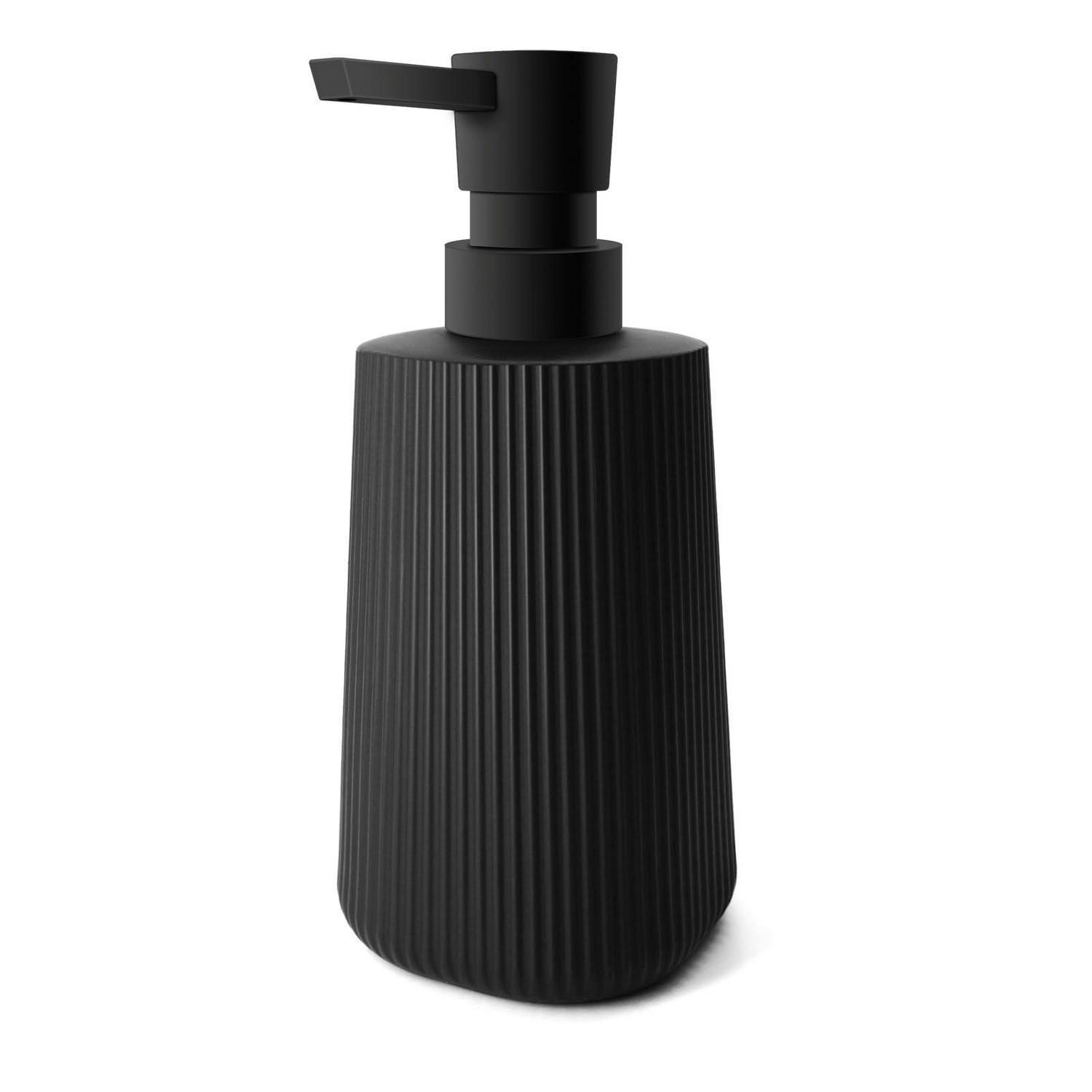 SEIFENSPENDER Glas Schwarz 250ml - Schwarz, Glas (7/18/7cm)