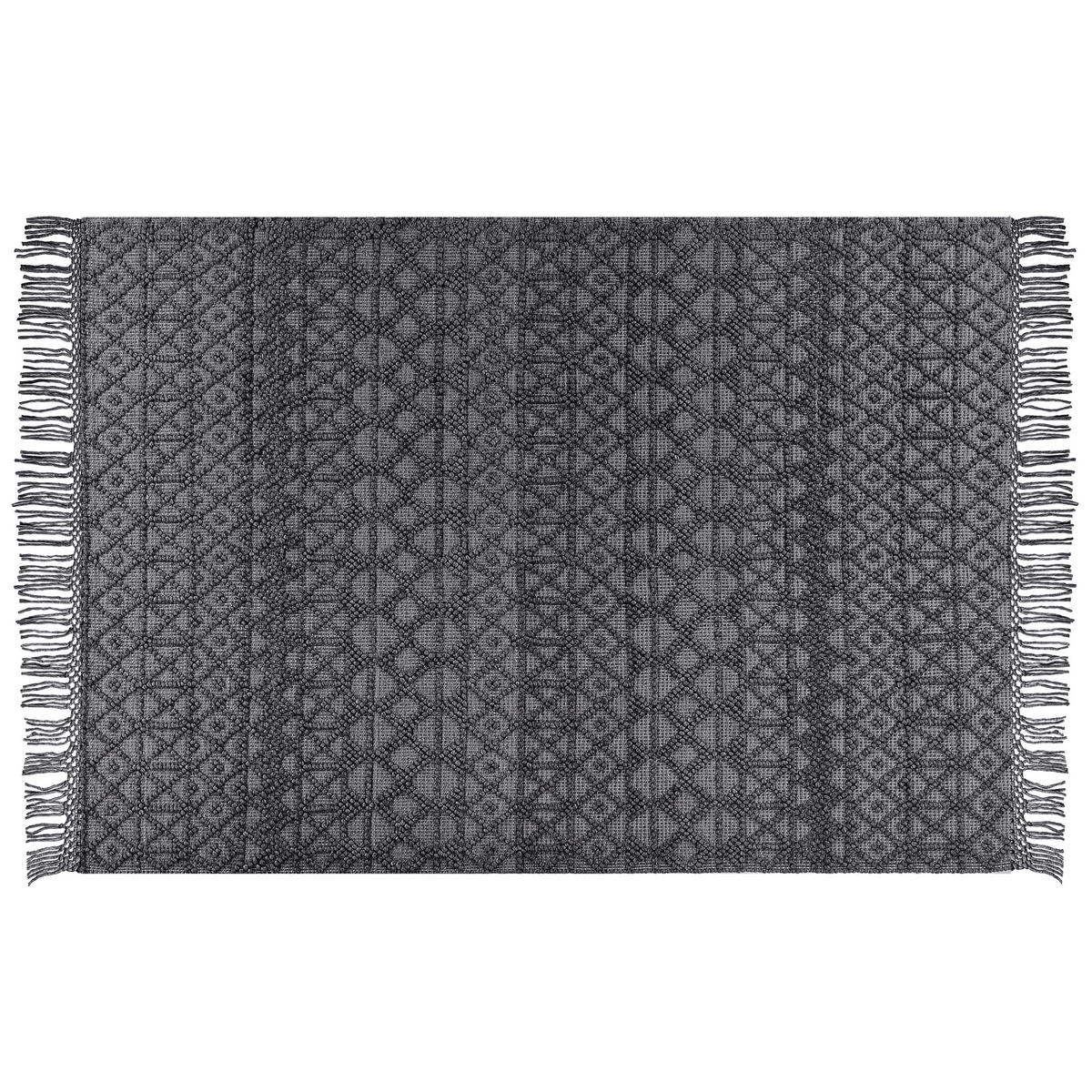 KURZFLOR-TEPPICH Alucra 230/160 cm - Schwarz, Textil (160/230cm) - Beliani
