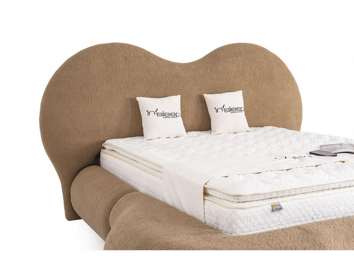 POLSTERBETTSET Maldiv 200x200 Braun - Braun, Textil/Metall (200/200cm) - Villa Möbel