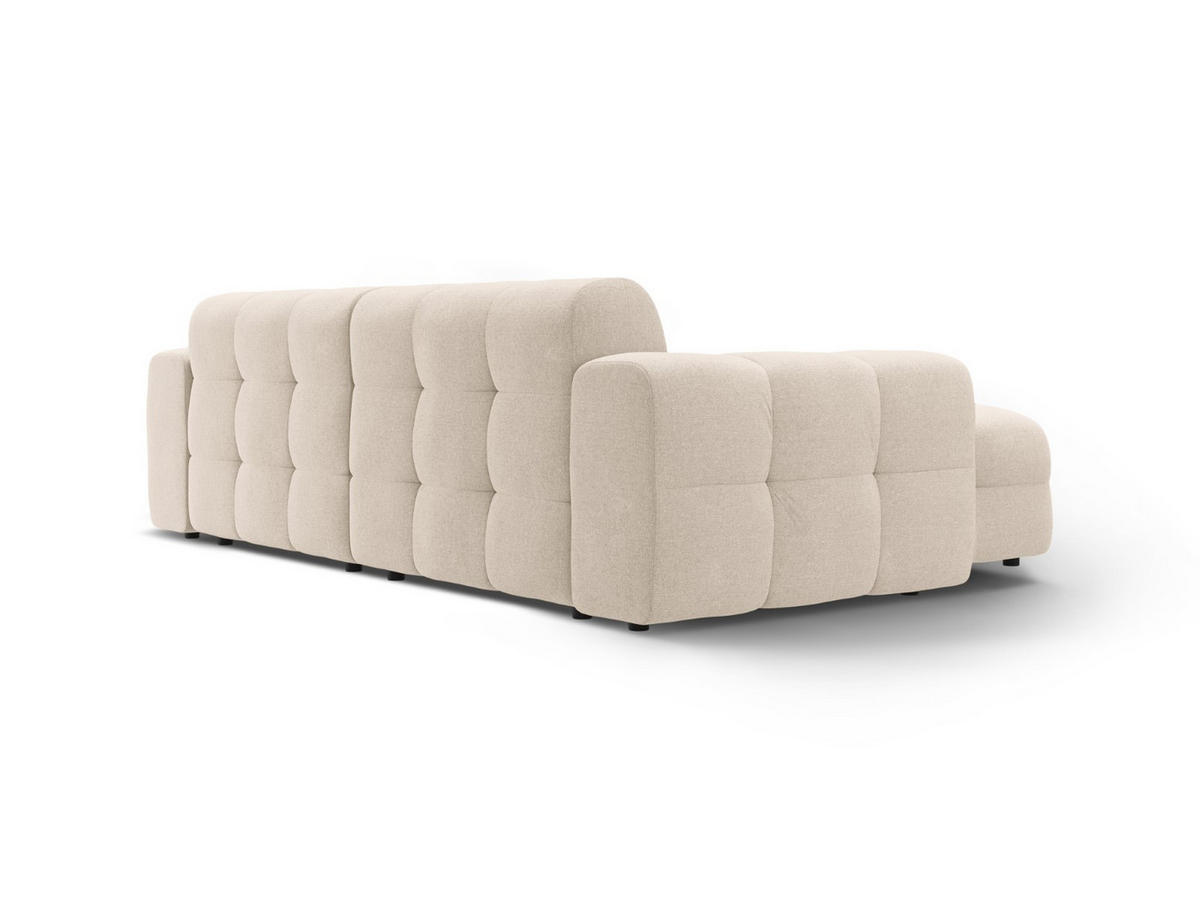 ECKSOFA links Kendal aus strukturiertem Stoff beige 4 Sitzplätze - Beige, Textil (173/256cm) - Micadoni