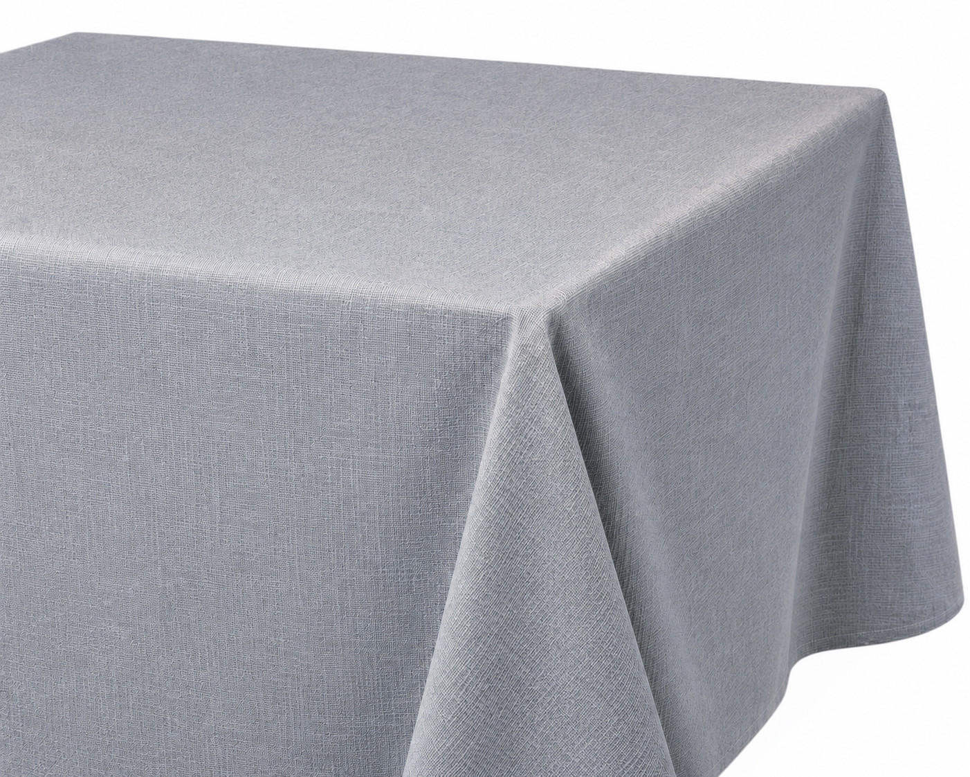 TISCHDECKE Leinenoptik 90/90 cm eckig silber - Silberfarben, Kunststoff (90/90cm) - TiborTex