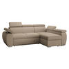 ECKSOFA Boston Mini, Seite: Rechts - 2R+LC - Chromfarben/Beige, Holz/Textil (255/170cm) - MIRJAN24