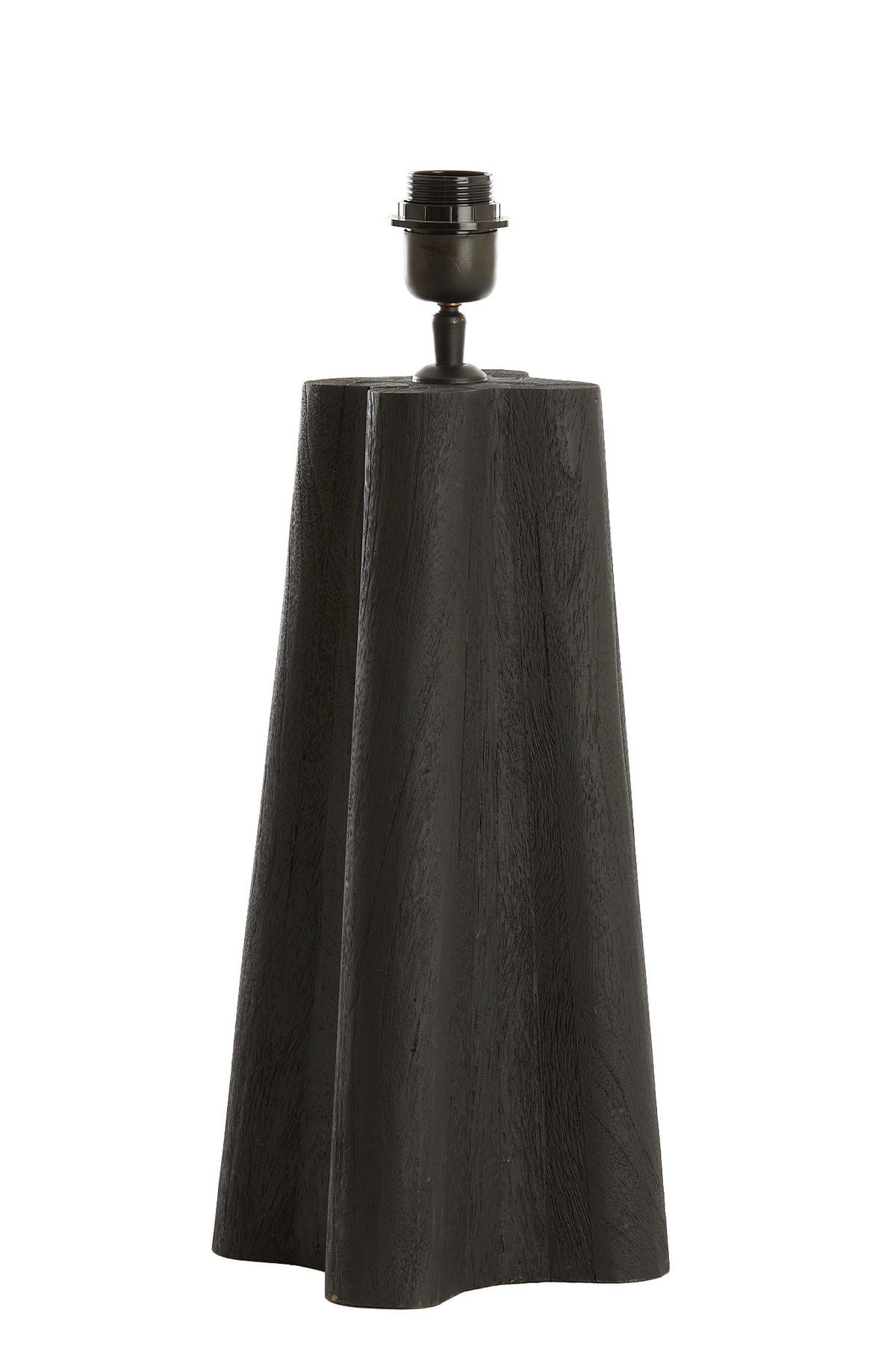 LAMPENFUSS Navelli Schwarz 15/15/40 cm - Schwarz, Holz (15/15/40cm) - Light & Living