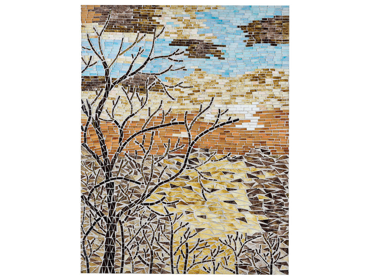 WANDDEKORATION Glas bunt Tamiang - Multicolor, Glas (60/80/4cm) - Beliani