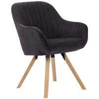 ESSZIMMERSTUHL Matera, drehbar - Dunkelgrau/Braun, Naturmaterialien/Textil (59/84/61cm) - Mr. Deko