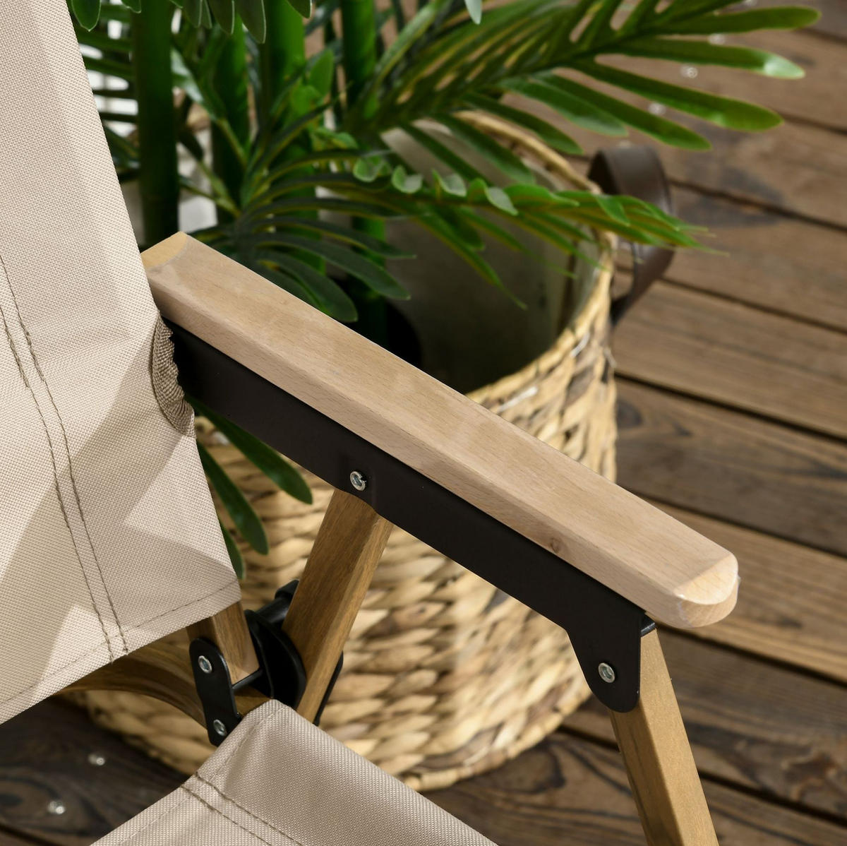 CAMPINGSTUHL 54/59/78 cm klappbar und tragbar im 2er-Set mit Stahlrahmen, Khaki - Beige, Metall (59/78/54cm) - Redom