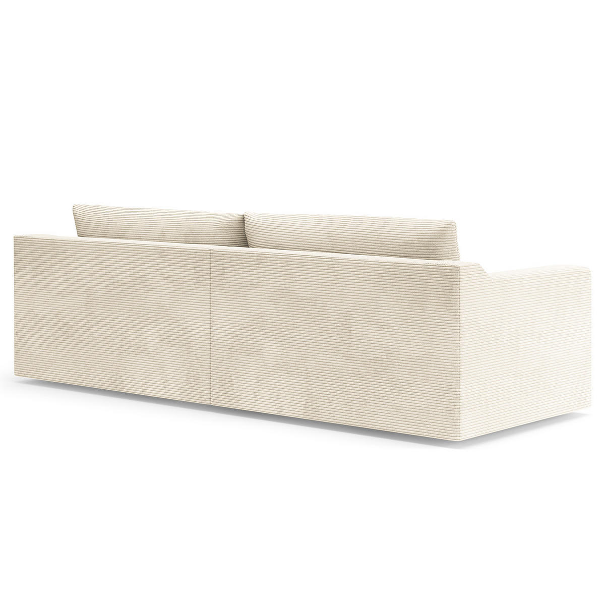 BIG-SOFA - Weiß, Kunststoff/Textil (274/90/112cm) - home24