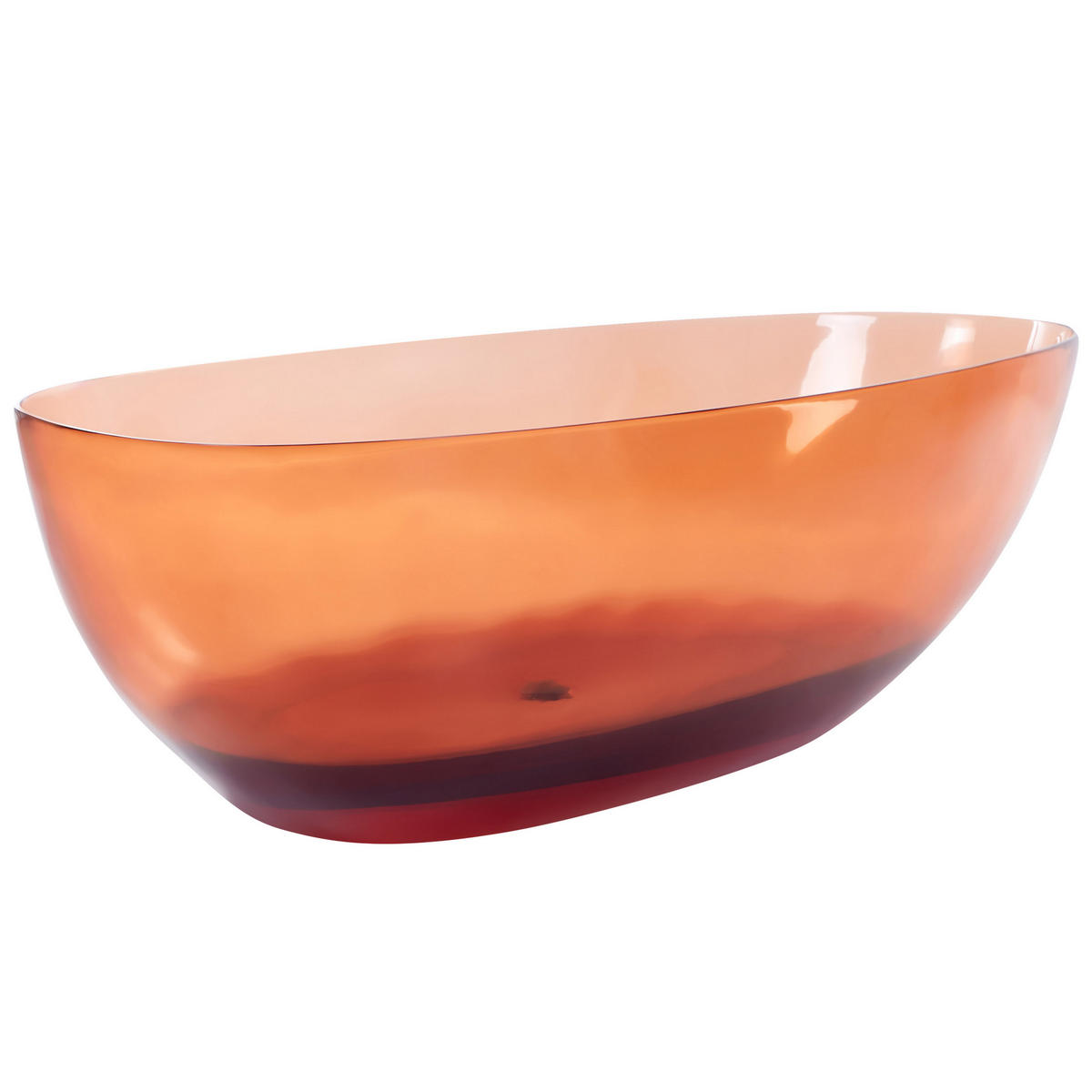 BADEWANNE 78x169x53 cm transparent Blancarena - Terracotta, Kunststoff (78/53/169cm) - Beliani