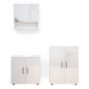 BADMÖBEL-SET Irma Weiß Hochglanz 3 Teile, mit Unterschrank 60 cm - Weiß Hochglanz/Weiß, Holzwerkstoff (80/58.6/41cm) - Vicco