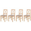 STUHL Nilo 11 (4er Set) - Sonoma Eiche/Cappuccino, Holz (43/94/40cm) - Leaf Design