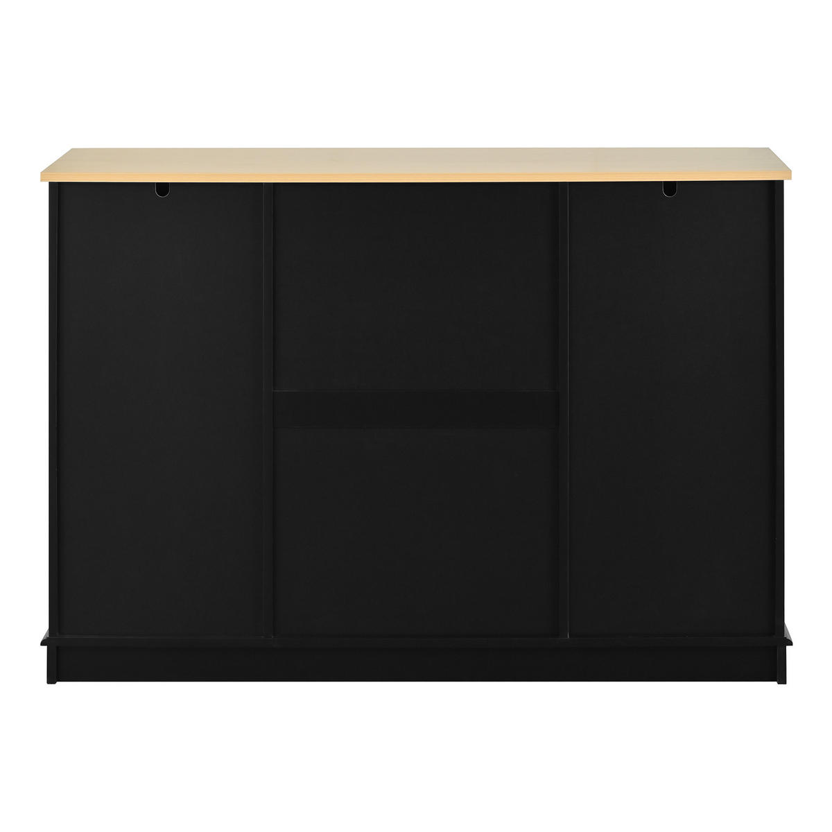 SIDEBOARD DE-38310 126/40/86 cm mit 3 Schubladen Schwarz - Schwarz, Holzwerkstoff (126/86/40cm) - ComfortXL