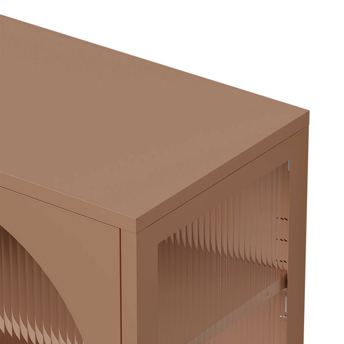 TV-SCHRANK 115 cm, Braun - Braun, Metall (35/60/115cm) - Oviala