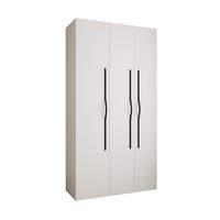DREHTÜRENSCHRANK 245,5/130/40 3-türig - Schwarz/Weiß, Holz/Metall (130/245.5/40cm) - Abiks Möbel