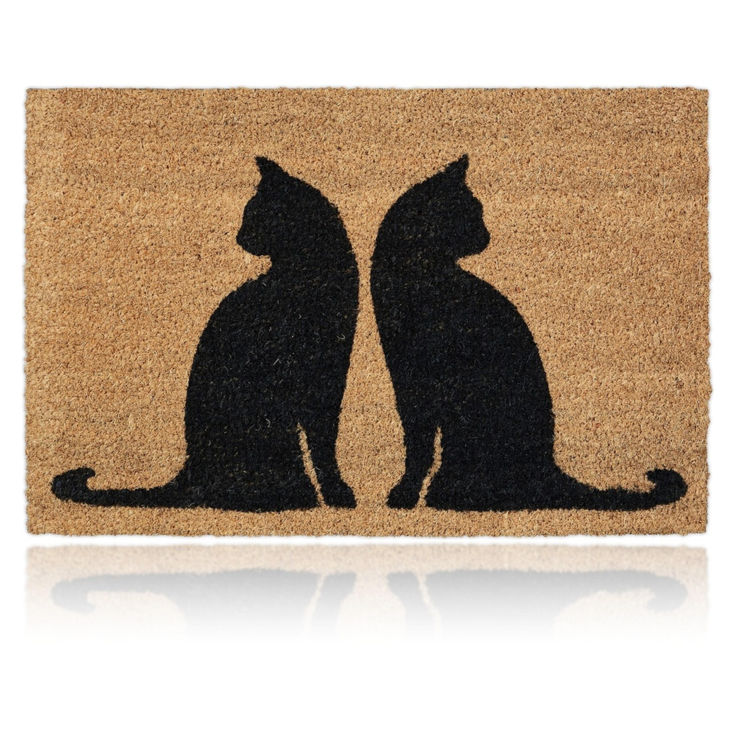 PREȘ Natural Negru model cu pisici 60x40 cm