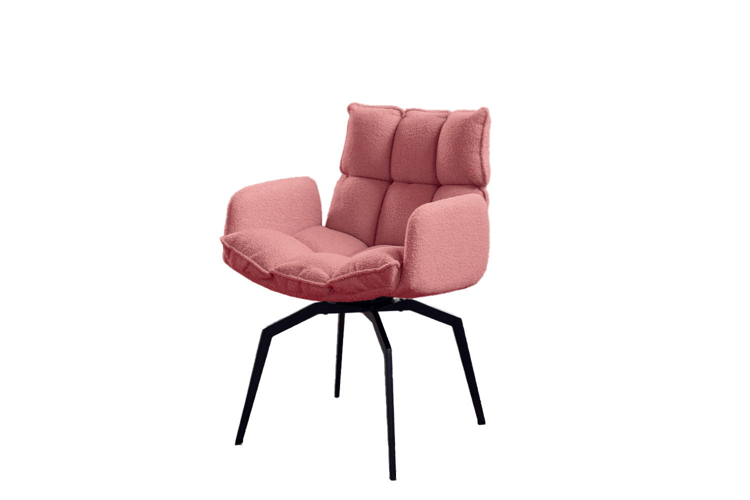 ESSZIMMERSTUHL BARO Pink Webstoff - Pink/Schwarz, Kunststoff/Textil (59/86/65cm) - KAWOLA