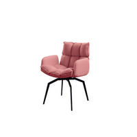 ESSZIMMERSTUHL BARO Pink Webstoff - Pink/Schwarz, Kunststoff/Textil (59/86/65cm) - KAWOLA