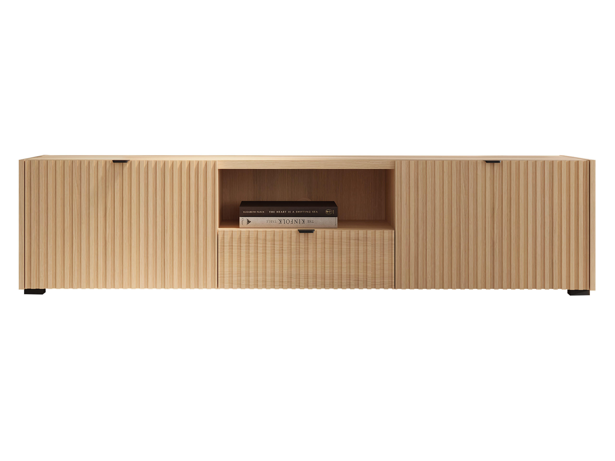 TV-ELEMENT Cyliza 2K1SZ - Eichefarben/Graphitfarben, Holzwerkstoff/Kunststoff (179/43/40cm) - MIRJAN24