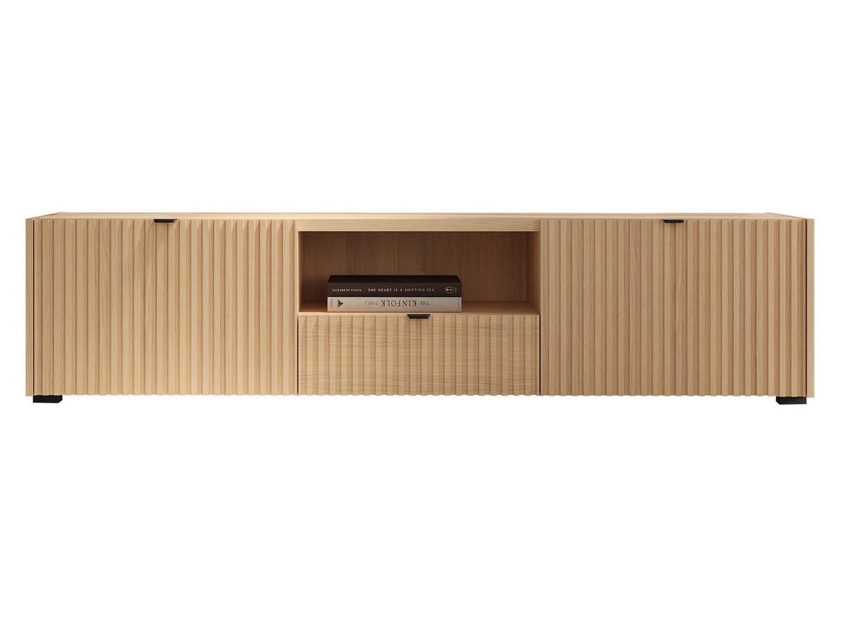 TV-ELEMENT Cyliza 2K1SZ - Eichefarben/Graphitfarben, Holzwerkstoff/Kunststoff (179/43/40cm) - MIRJAN24
