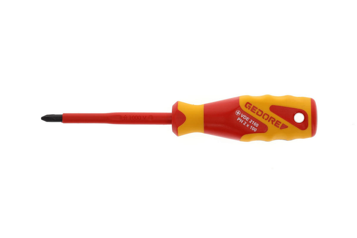 VDE 2160 PH 2 VDE-SCHRAUBENDREHER KREUZSCHLITZ PH 2 - Multicolor, Kunststoff/Metall (11/24cm) - Gedore
