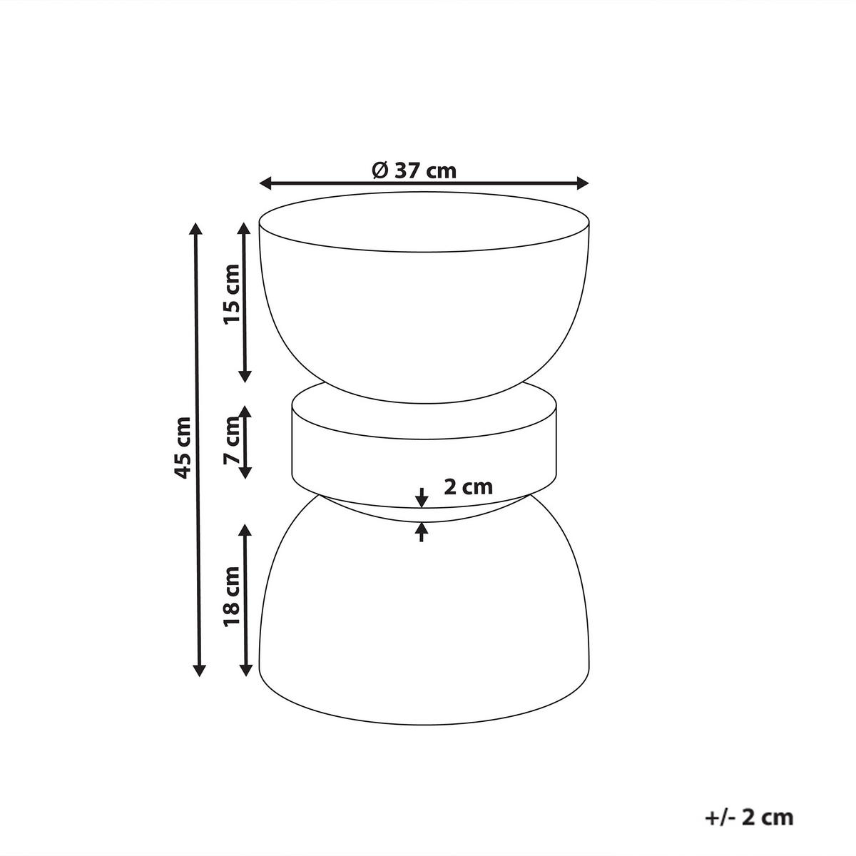 BEISTELLTISCH Rot Faliro - Rot, Naturmaterialien (37/37/45cm) - Beliani