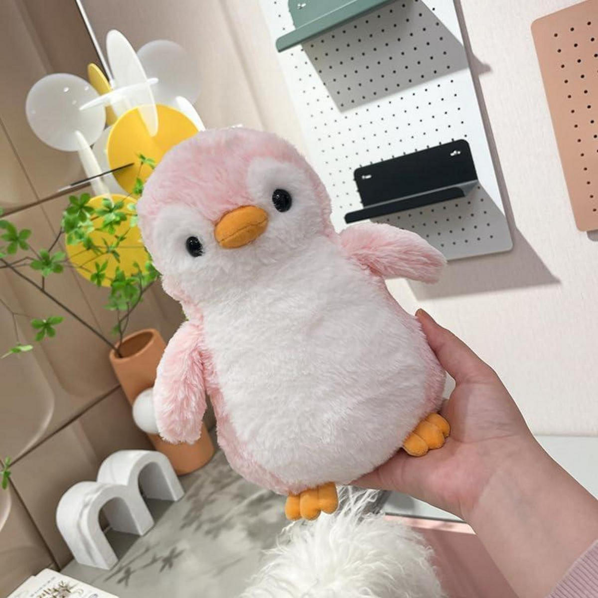 STOFFTIER Pinguin 21 cm Grau - Grau, Textil (25/25cm)