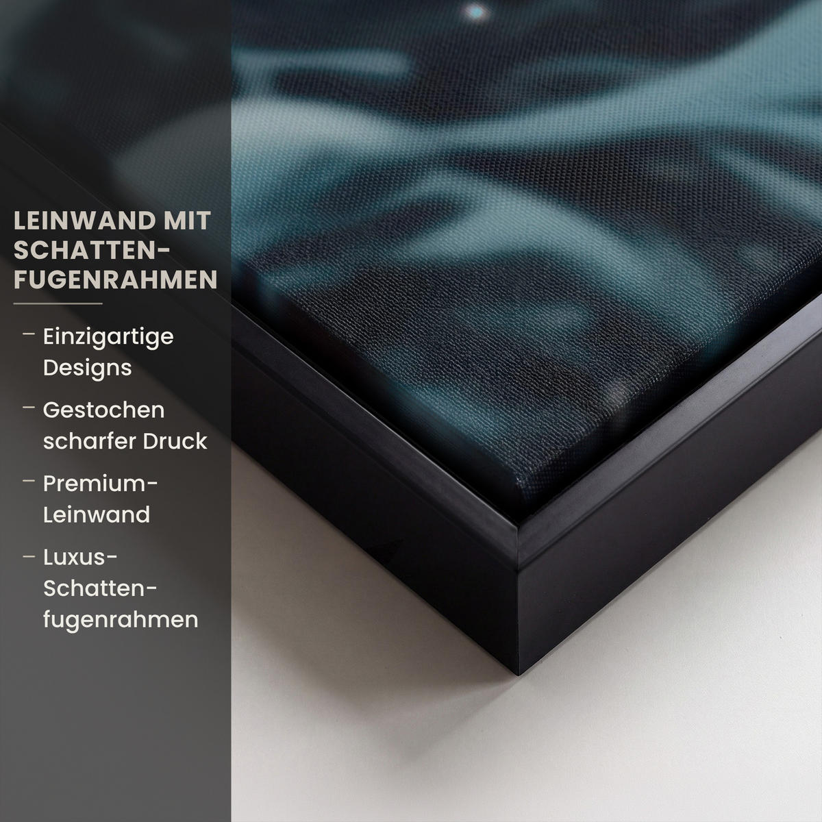 LEINWAND Bilder mit Rahmen - Hirsch - Weihnachten - Winter - Schnee - Weihnachtskranz - 60x90 - Dunkelbraun, Textil (60/90cm) - MuchoWow