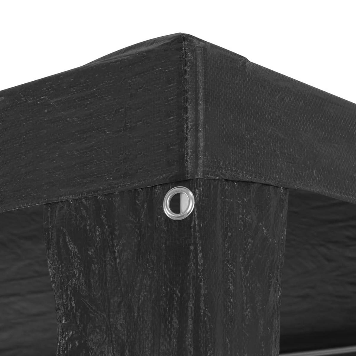 PARTYZELT 3/4 M Pe Anthrazit - Anthrazit, Kunststoff (300/255/400cm) - vidaXL