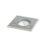AUSSENLEUCHTE ORBU SQ 10 Edelstahl 15 W IP67 - Edelstahlfarben, Metall (15/15/30cm) - Rendl