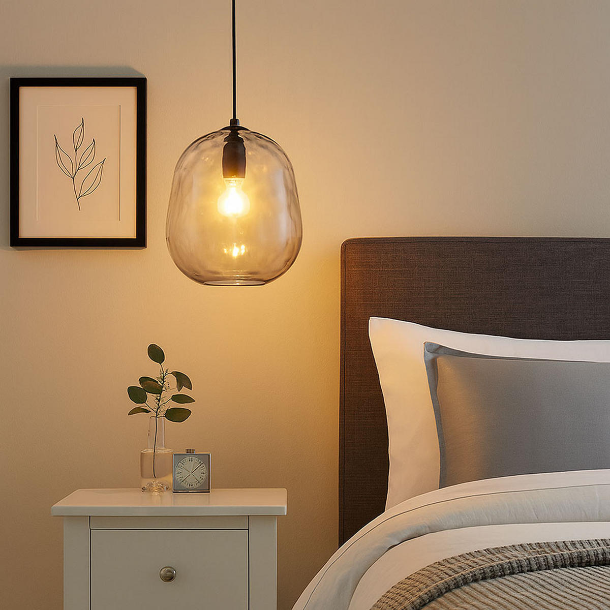 HÄNGELEUCHTE Bretagne Glas Klar - Klar, Glas (29/29/140cm)