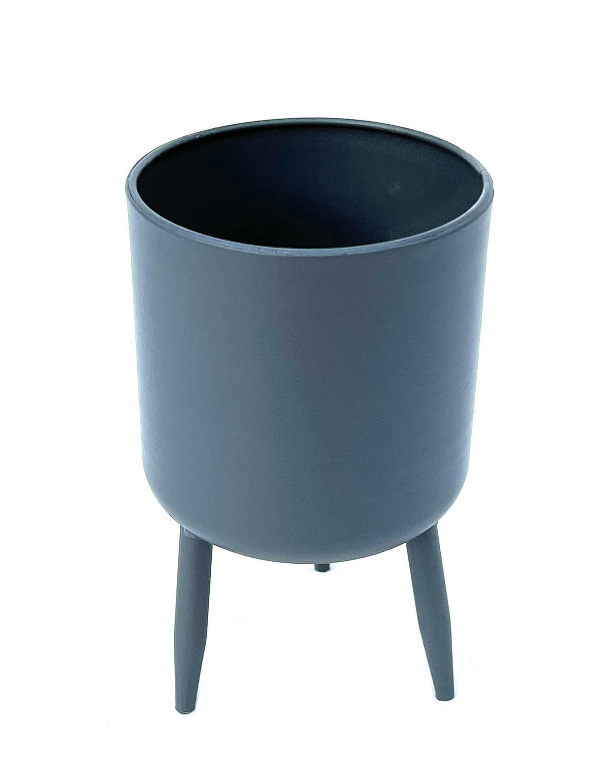 BLUMENTOPF Metall Grau 17 cm 96260 S - Grau, Metall (10/17/10cm) - DanDiBo