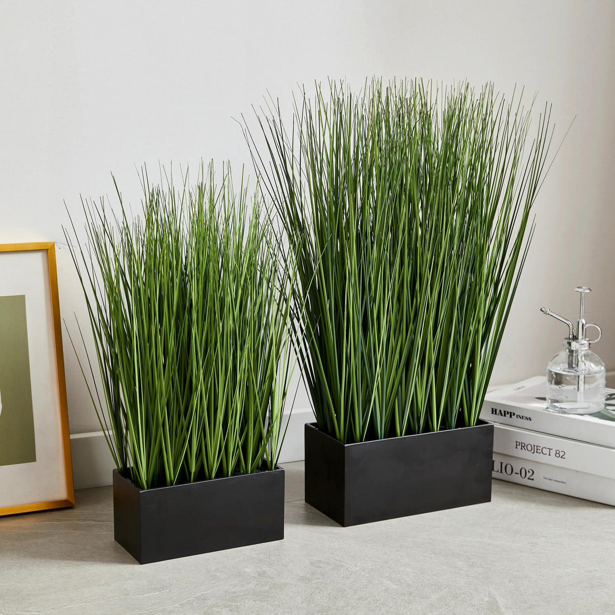 KUNSTPFLANZE Künstliches Gras – Eleonore 56 cm - Grün, Kunststoff (56cm) - aplanta