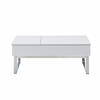 COUCHTISCH FLOWER/ 110x55cm - Weiß und verchromtes Metall - Weiß, Holzwerkstoff (100/64/63cm) - Weber Industries