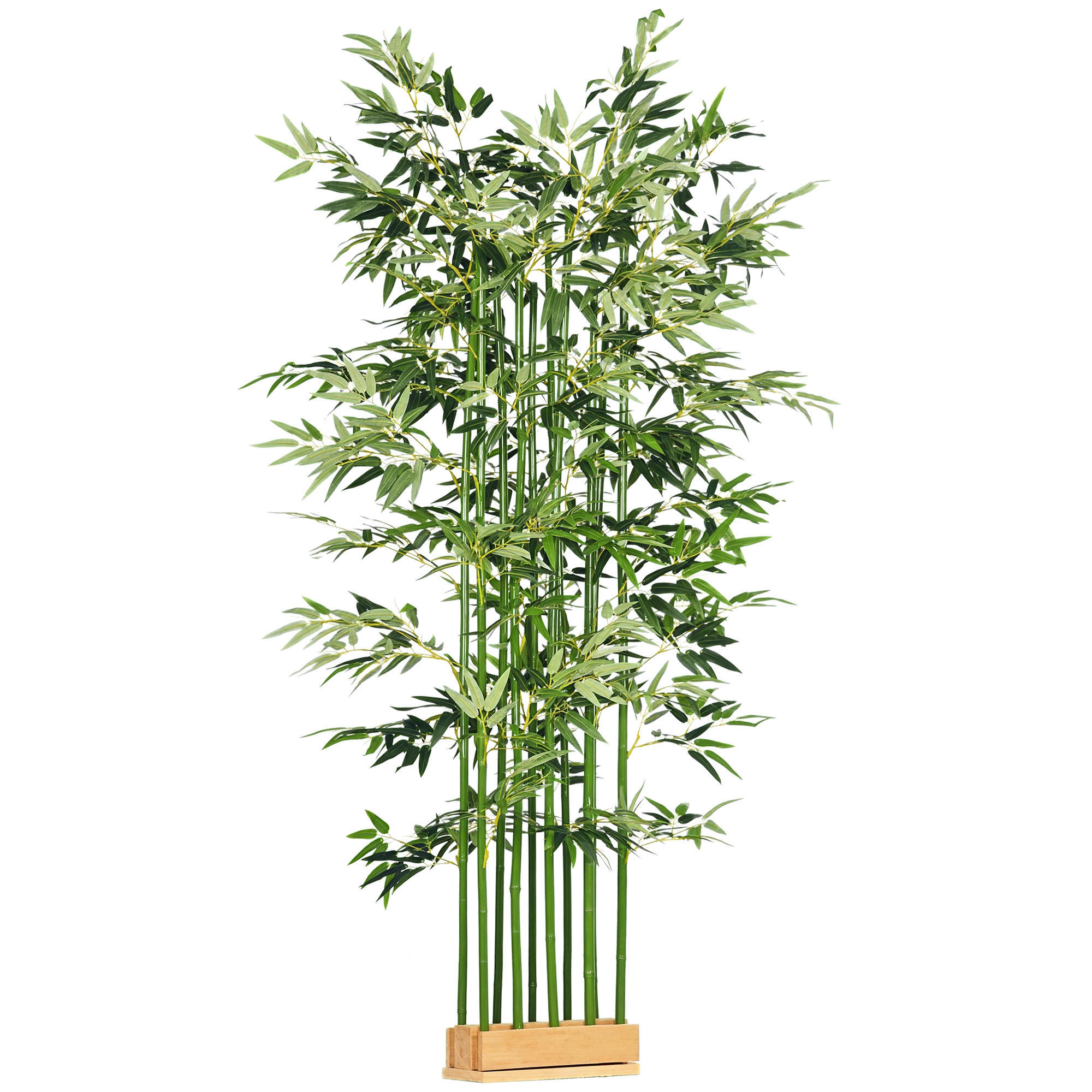 KUNSTBAMBUS DE-08565 180 cm mit Topf Grün - Grün, Kunststoff (180cm) - ComfortXL