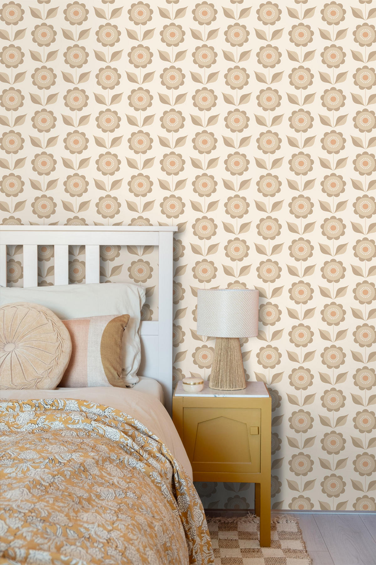 TAPETE Blumen 50 x 900 cm - Beige, Papier (50/900cm) - ESTAhome