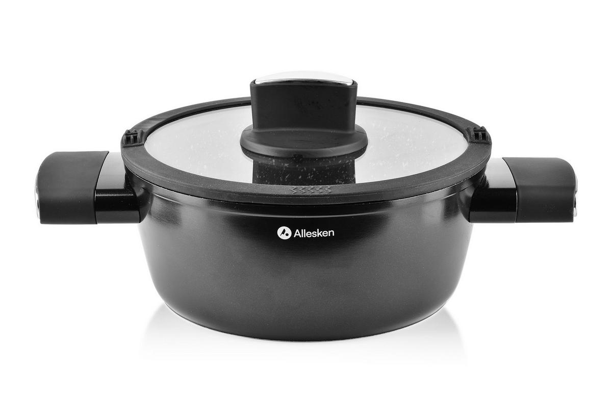 KOCHTOPF Valerian Schwarz 22/31/10 cm Metall - Schwarz, Metall (22cm) - Mondex