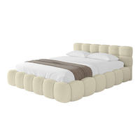 POLSTERBETT mit Bettkasten und Lattenrost, Bett mit Matratze H3/H4 - LEYA-v1 200x200 Beige - Beige, Holzwerkstoff/Textil (200/200cm) - ALTDECOR