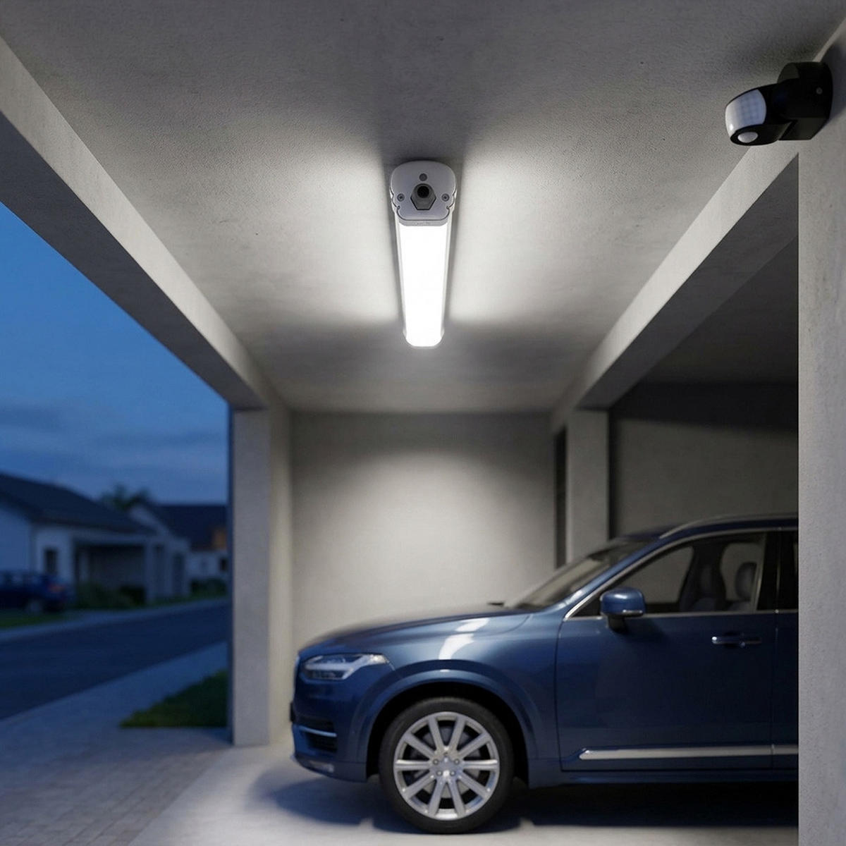 LED DECKENLEUCHTE Grau Kunststoff - Grau, Kunststoff (120/6.5/5.8cm)