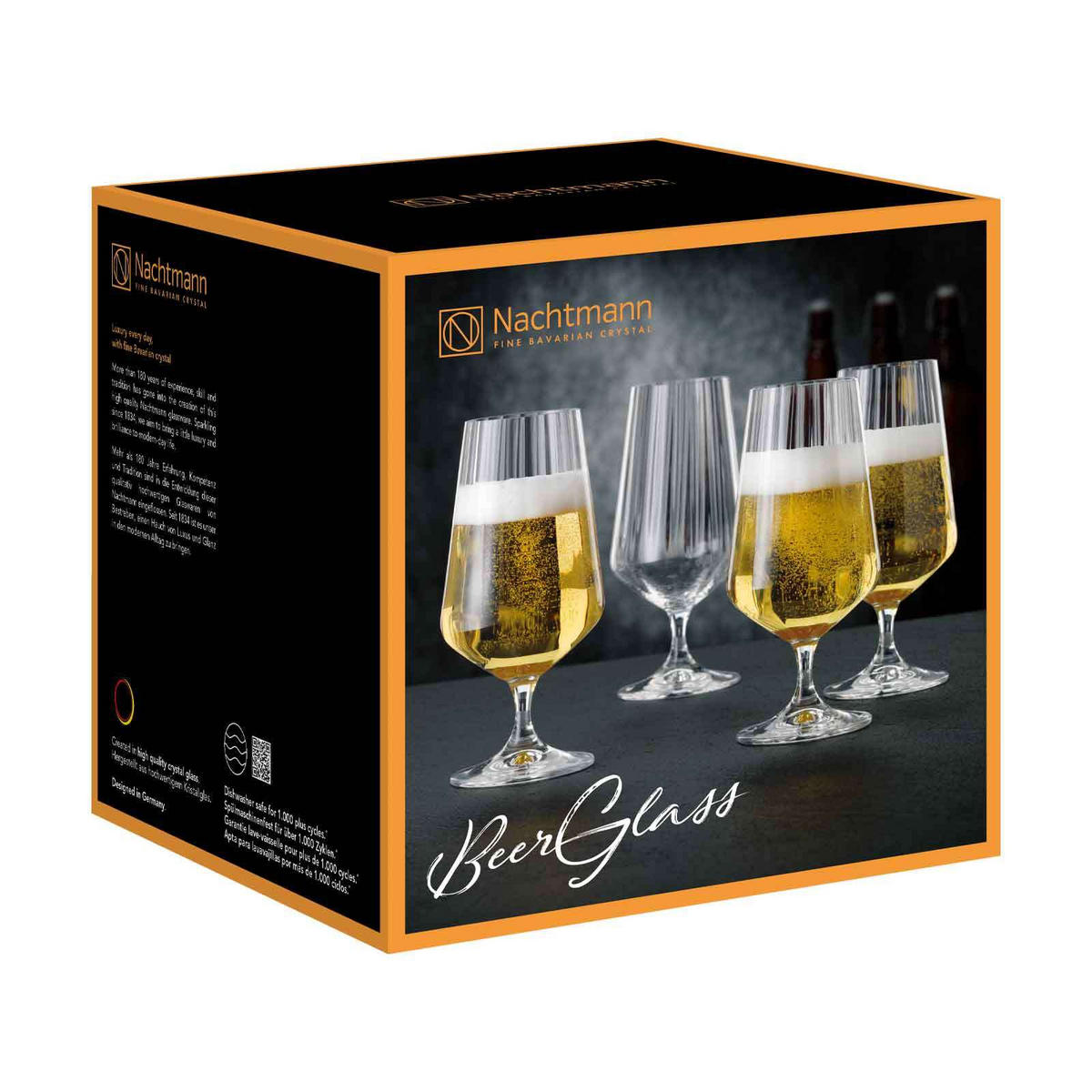 BIERGLÄSER Celebration transparent 380 ml 4er Set - Transparent, Glas (0.38L) - Nachtmann
