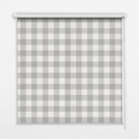 VNÚTORNÁ roleta - okenná roleta - roleta - 120x140 cm - Sivé kontroly - sivá, plast (120/140/0.5cm) - TULUP