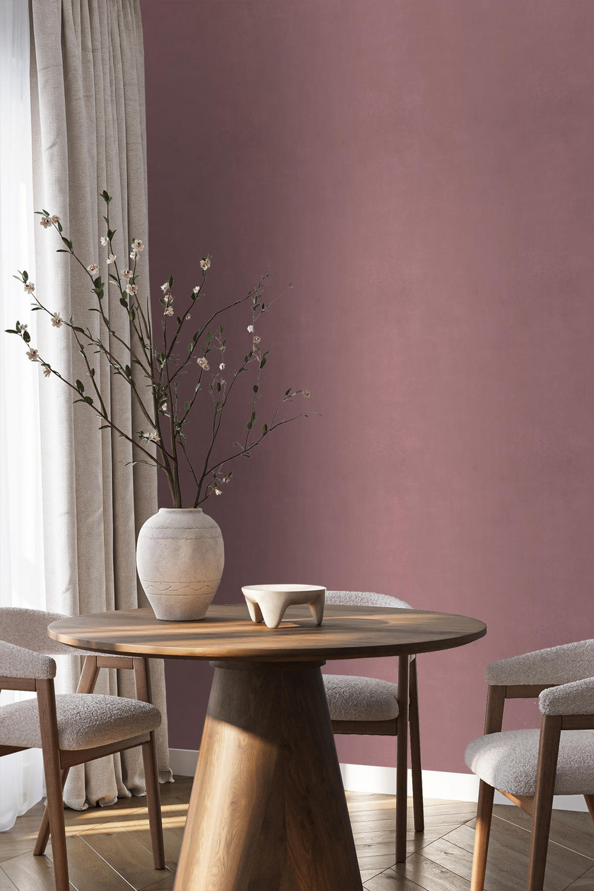 TAPETE Lehmputz 50 x 900 cm - Lila, Papier (50/900cm) - Origin Wallcoverings