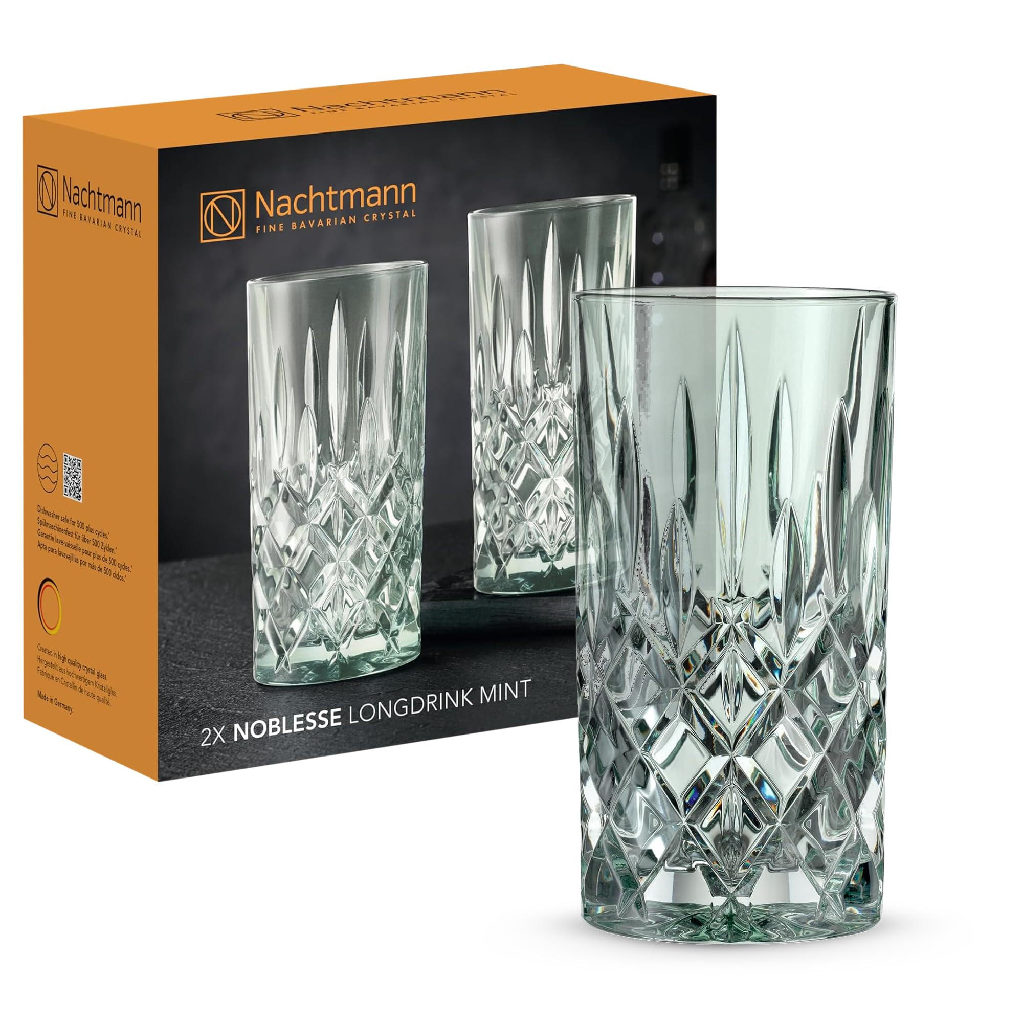 LONGDRINKGLÄSER Noblesse Colors Mint 395 ml 2er Set - Grün, Glas (0.395L) - Nachtmann