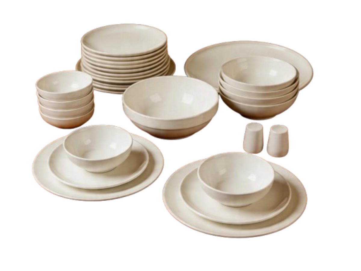 GESCHIRRSET Milano 28-tlg. weiß - Weiß, Keramik (41/38/38cm) - Mulex