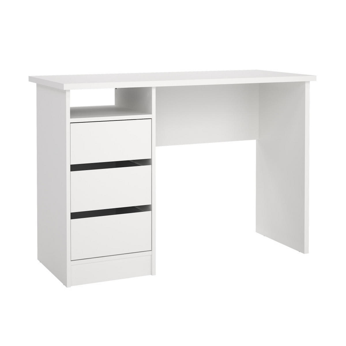 SCHREIBTISCH, FunctionPlus, Weiß, Holzwerkstoff, 110 x 49 x 76 cm - Weiß, Holzwerkstoff (49/110/76cm) - ebuy24