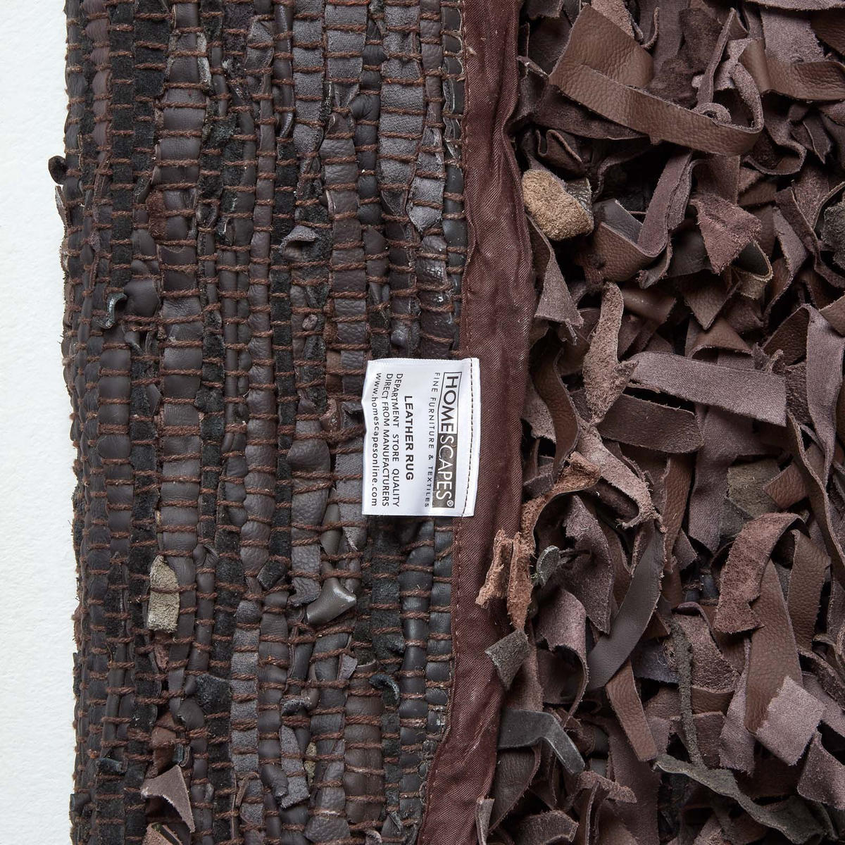 SHAGGY-TEPPICH Dallas rund 150 cm - Dunkelbraun, Leder (150/150cm) - Homescapes