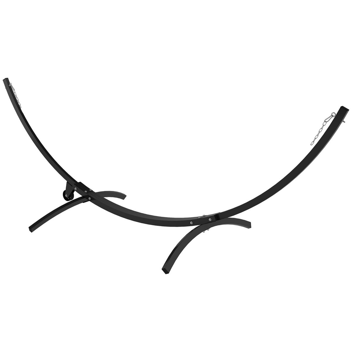 HÄNGEMATTENGESTELL DE-15299 Schwarz - Schwarz, Metall (337/118/118cm) - ComfortXL