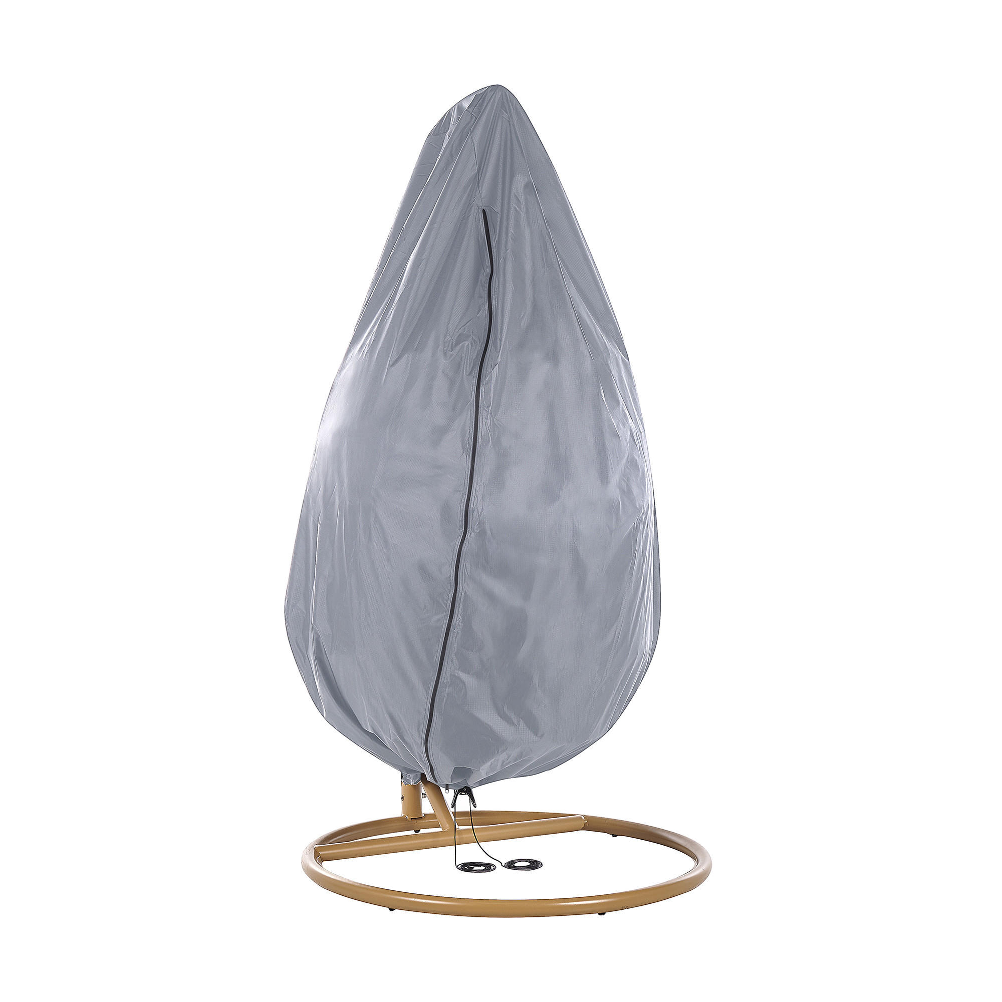 REGENSCHUTZ für Hängesessel 200/120/120 cm Chuva - Grau, Kunststoff (200/200/120cm) - Beliani