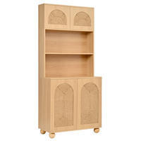 BUFFET DE-37503 80/40/180 cm mit Seilgeflecht-Türen Natur - Naturfarben, Holzwerkstoff (80/180/40cm) - ComfortXL