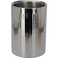 FLASCHENKÜHLER Basic Silber 12/12/17.5 cm Metall - Silberfarben, Metall (12/17.5cm) - Mondex