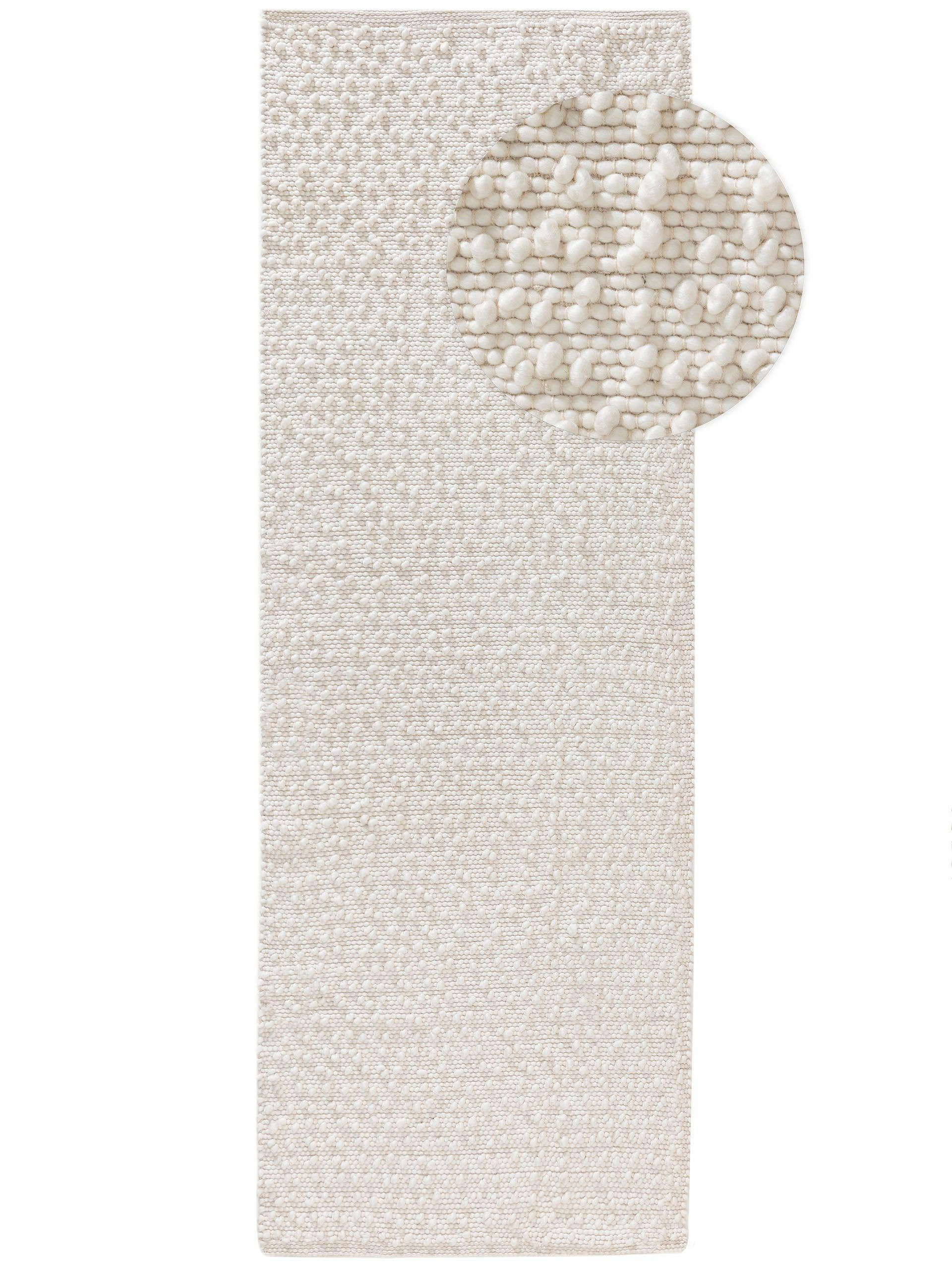WOLLTEPPICH-LÄUFER Lana Cream 70x200 cm - Creme, Textil (70/200cm) - benuta Pure